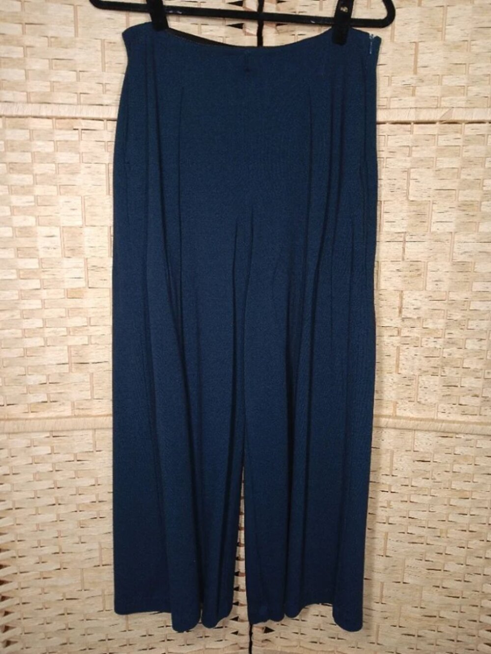 MaxMara Weekend High Rise Deep Blue Wide Leg Pants Large Stretch